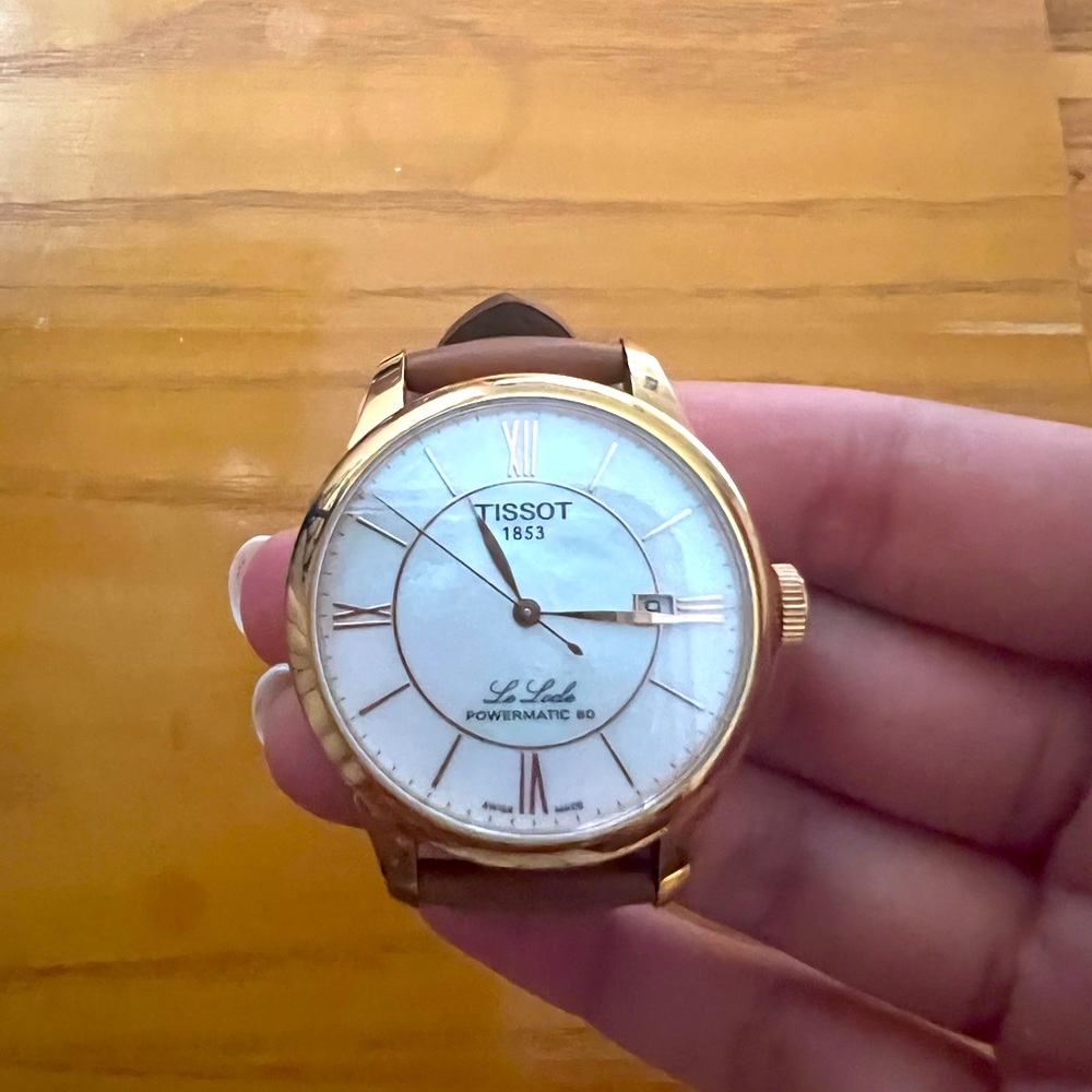 Tissot lelocle Powermatic watch 40mm mother of Pearl dial